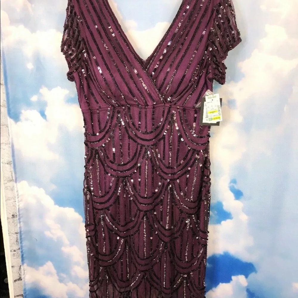 SOLD ‼️ Purple Sequin Dress 14 Art Deco NWT’s